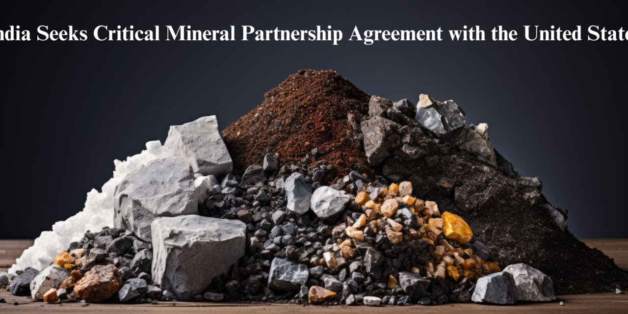  India Seeks Critical Mineral Partnership Agreement with the United States