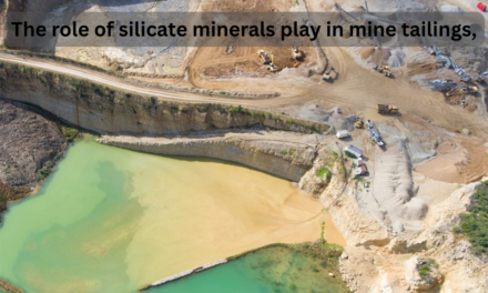 What role do silicate minerals play in mine tailings, and how can their impact be managed?