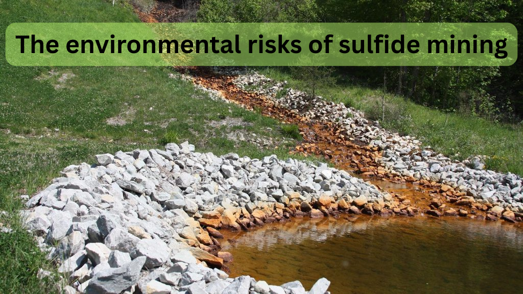 What are the environmental risks of sulfide mining, and how can acid mine drainage (AMD) be prevented?