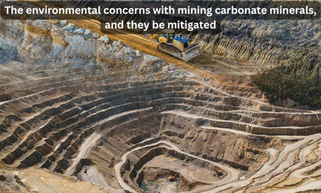 What are the environmental concerns associated with mining carbonate minerals, and how can they be mitigated?