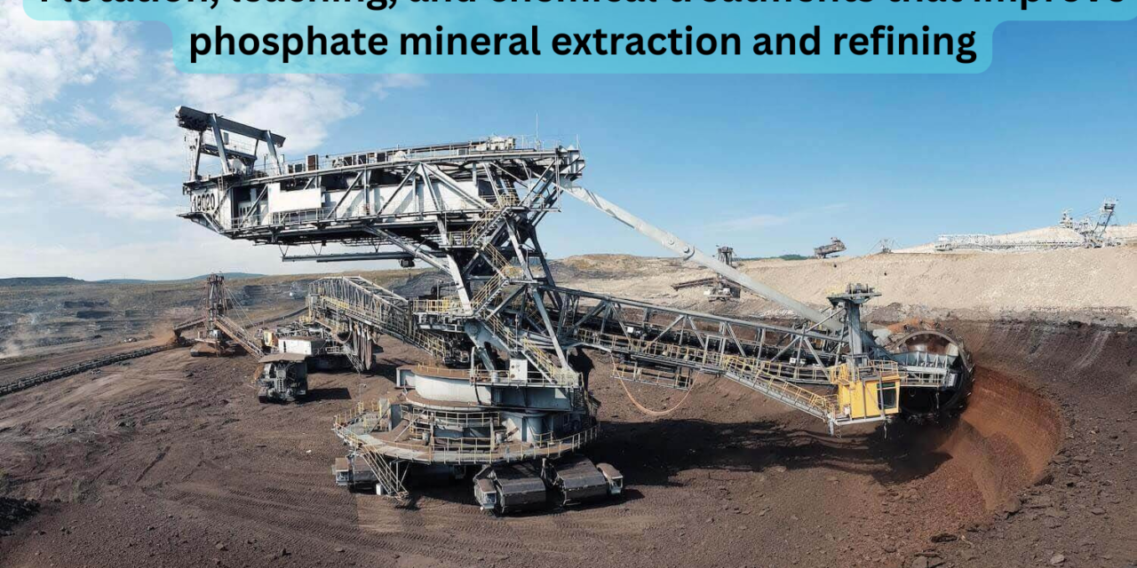 How do flotation, leaching, and chemical treatments improve phosphate mineral extraction and refining?