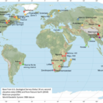 How do native element deposits form, and where are the largest global sources located?